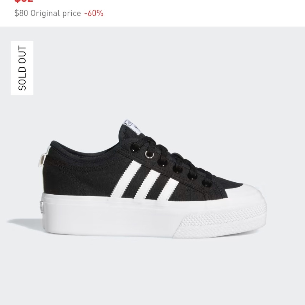 adidas Black and White Athletic Shoes